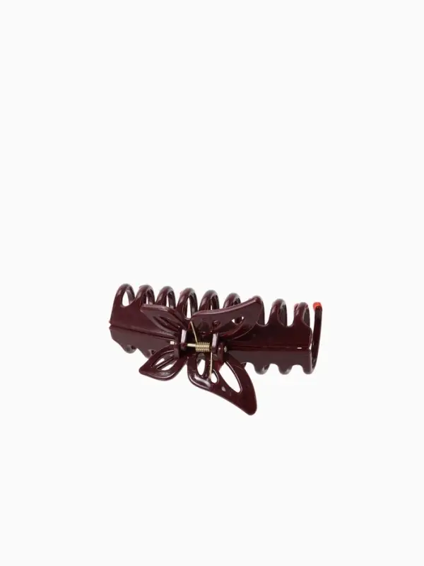 Крабик для волос &laquo;Глянец&raquo;, полоски бабочка, 9 см, МИКС