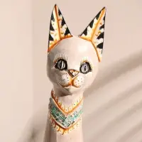 Сувенир дерево "Кошка в ошейнике с сердечком" 80 см