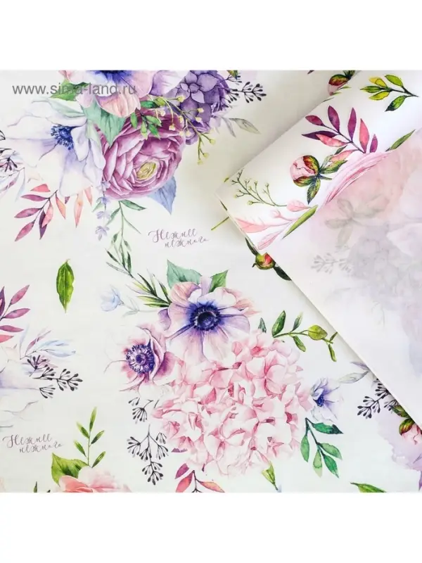 Бумага упаковочная крафтовая «Нежнее нежного», 70 х 100 см Бумага упаковочная крафтовая «Нежнее нежного», 70 х 100 см