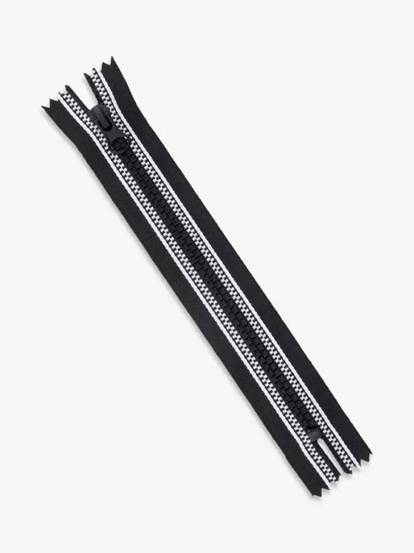 Молния &laquo;Трактор&raquo;, №5, неразъёмная, замок автомат, 18 см, звенья в тесьма, чёрная