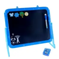 Доска магнитная двухсторонняя, под маркер и мел на подставках (мел, маркер, магниты), МИКС