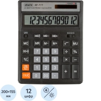 Калькулятор настольный ПОЛН/Р Attache AF-777,12р,дв.пит,200x155мм, черный