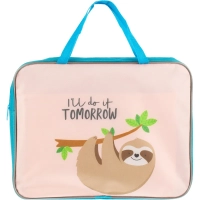 Папка для тетрадей школьн.А4 с ручк+ тверд.дно, ПШ-11,ЗАБАВНЫЙ ЛЕНИВЕЦ 2022