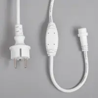 Гирлянда «Занавес» 2 × 3 м, IP65, УМС, белая нить каучук, 600 LED, свечение белое, 220 В