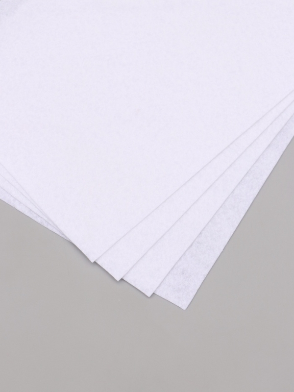Фетр жёсткий 1 мм Фетр жёсткий 1 мм "Белый" набор 4 листа 15х20 см