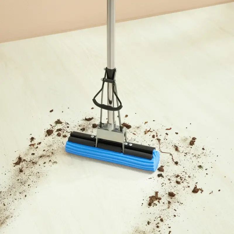 VETTA Швабра ПВА с изогнутой ручкой 110см, один ряд роликов