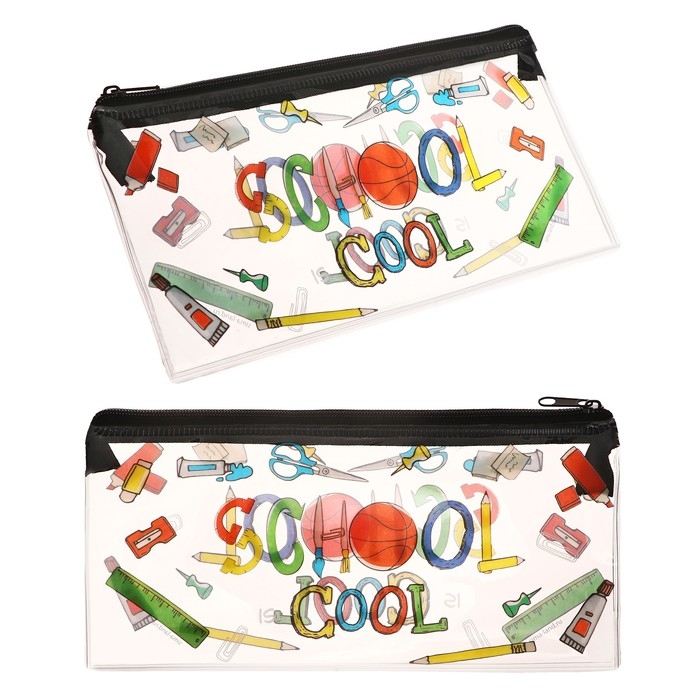 Пенал мягкий Пенал мягкий "Школьная пора" Calligrata, 95х205 мм, 1 отделение, плоский, ПВХ