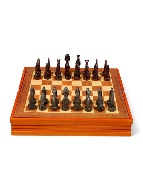 Шахматы  Шахматы "Древний Египет", настольная игра, 36 х 36 см, король h-8 см, пешка h-6 см