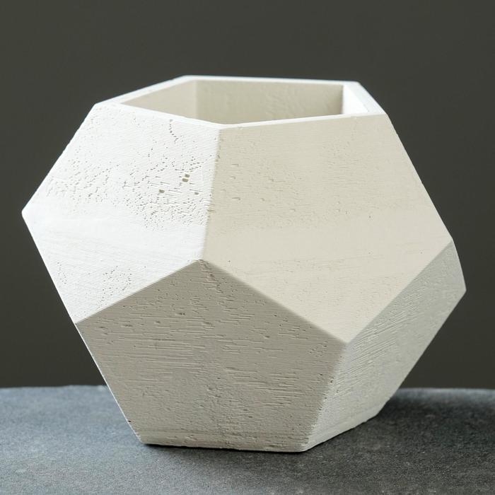Кашпо Пятиугольник 12 х 9 см белый Кашпо Пятиугольник 12 х 9 см белый