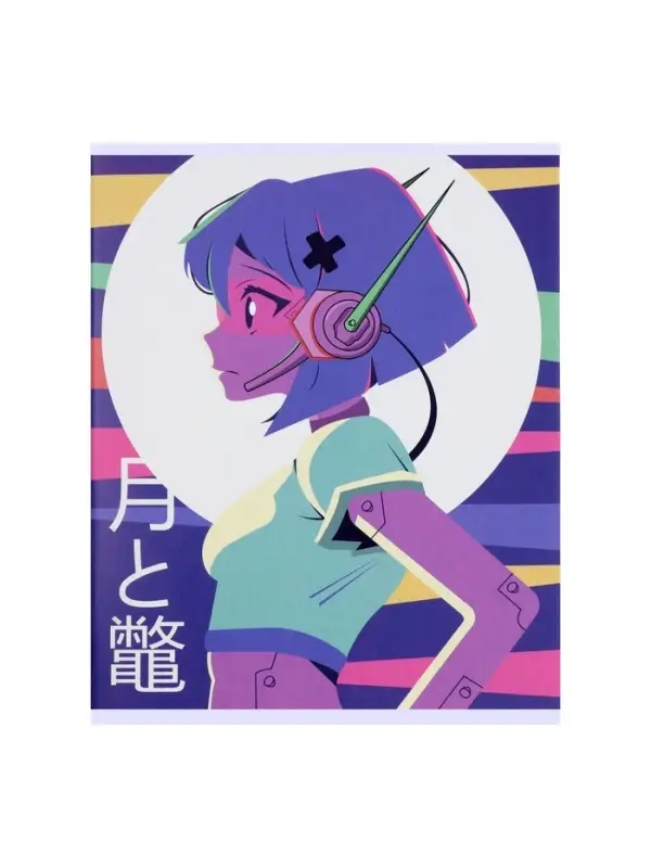 Тетрадь 48 листов в линейку Calligrata «АнимеArt», в линейку, обложка мелованный картон, ВД-лак, блок офсет, МИКС