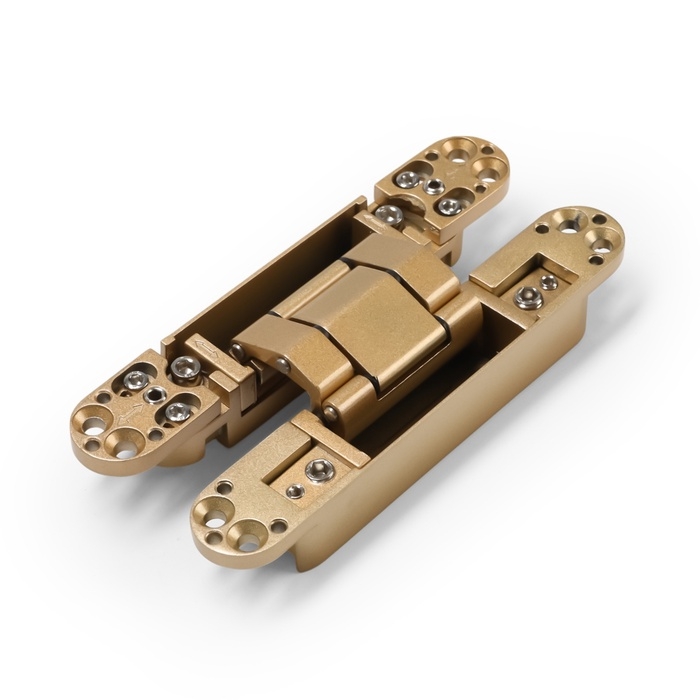 Петля скрытой установки LOCKLAND, 25х150 мм, с 3D-регулированием, цвет матовое золото