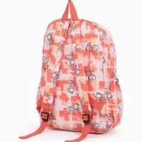 Рюкзак школьный на молнии, с карманами, с принтом, размер 28.5&times;12&times;41 см, оранжевый