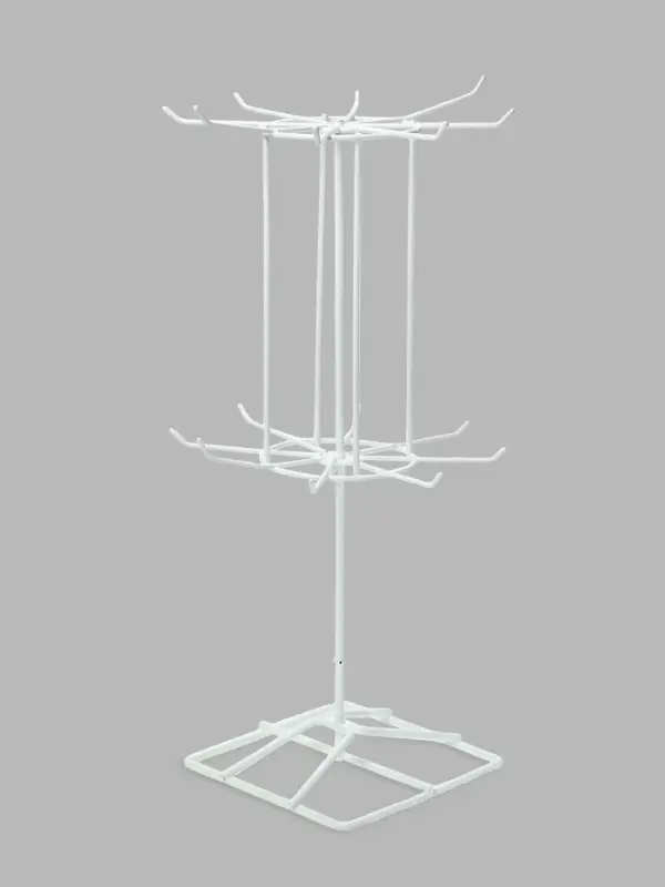 Вертушка, 2 яруса по 8 крючков, 13&times;13&times;40 см, белая