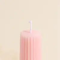 Набор свечей, 3.5х23 см, 2 шт "Башня" пыльная роза 4х9,5х25 см