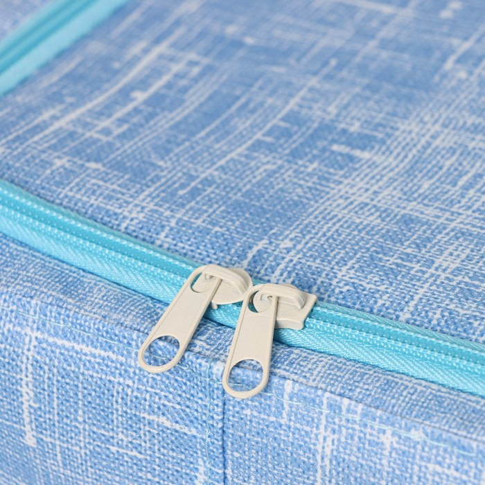 Кофр для хранения вещей Доляна «Ронда», 30,5×24×16,5 см, цвет голубой Кофр для хранения вещей Доляна «Ронда», 30,5×24×16,5 см, цвет голубой