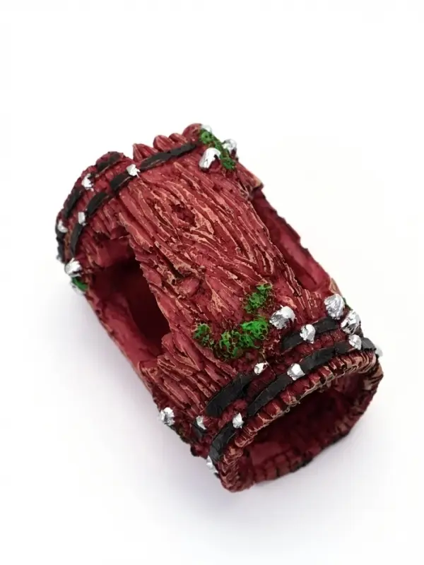 Декор для аквариума, грот - Дырявый бочонок, 9&times;6 см