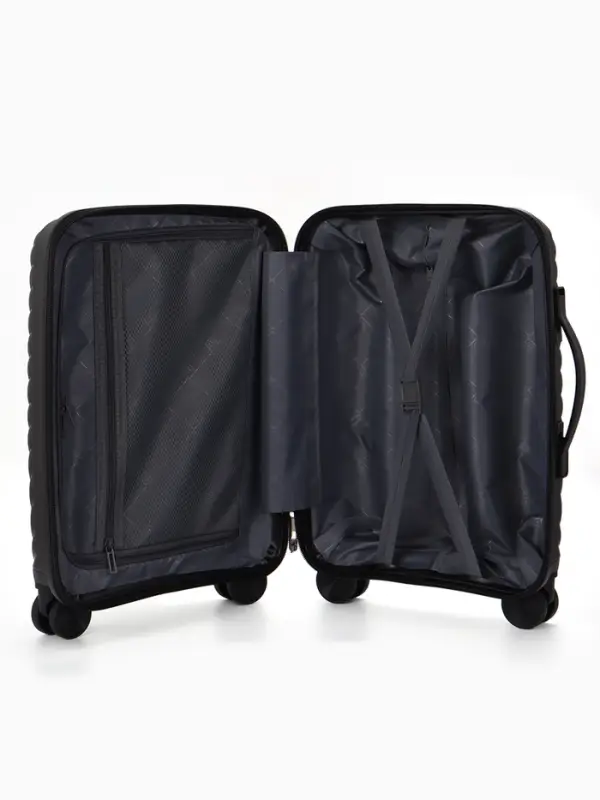 Чемодан на съёмных колёсах, 18", кодовый замок, 33&times;16&times;49 см, чёрный