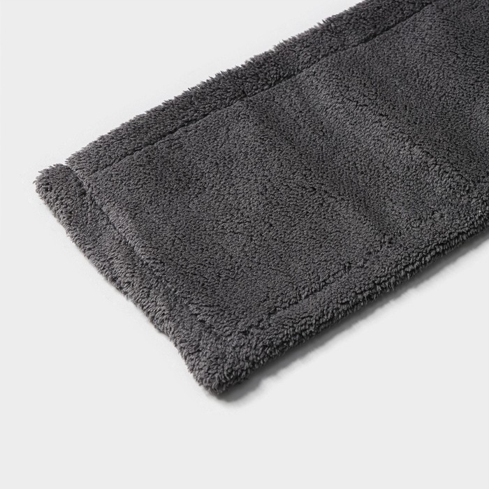 Насадка для плоской швабры Доляна, микрофибра, 42×12 см, цвет серый Насадка для плоской швабры Доляна, микрофибра, 42×12 см, цвет серый