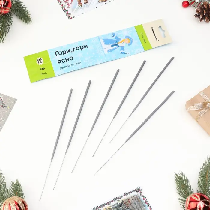 Бенгальские огни, 25 см, 6 штук, горение 60 сек. Бенгальские огни, 25 см, 6 штук, горение 60 сек.