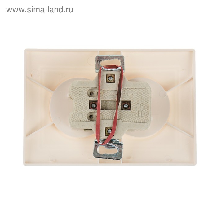 Розетка Smartbuy  Розетка Smartbuy "Венера", 10 А, двухместная, скрытая, без з/к, керамика, белая