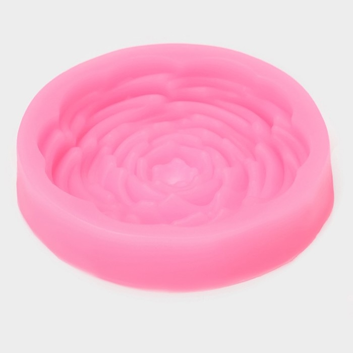 Молд «Прекрасная роза», силикон, 5,7×5,7×1,2 см, цвет МИКС Молд «Прекрасная роза», силикон, 5,7×5,7×1,2 см, цвет МИКС