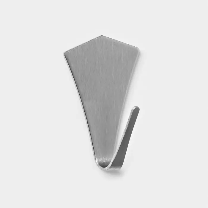 Крючки самоклеящиеся SAVANNA «Кристалл», 2 шт., металл, 4.4×3×2 см, хромированные