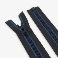 Молния &laquo;Трактор&raquo;, №8, разъёмная, замок автомат, 60 см, чёрная, синяя