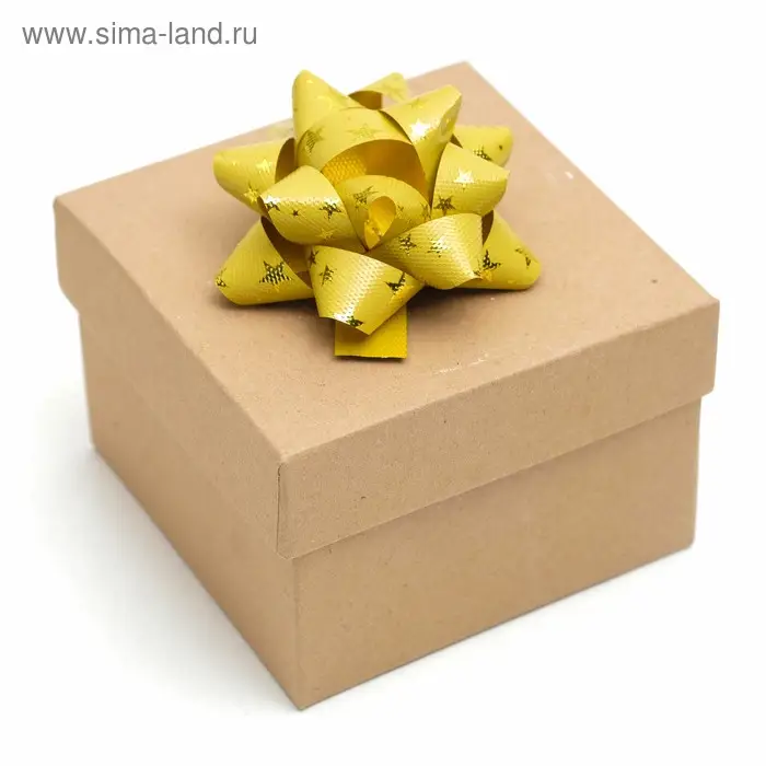 Бант - звезда №7.5, фасовка 8 шт., металик с рисунком, МИКС