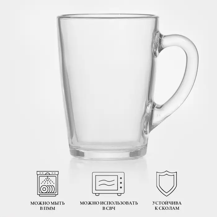 Кружка Luminarc &laquo;С добрым утром&raquo;, 320 мл, стекло, прозрачная