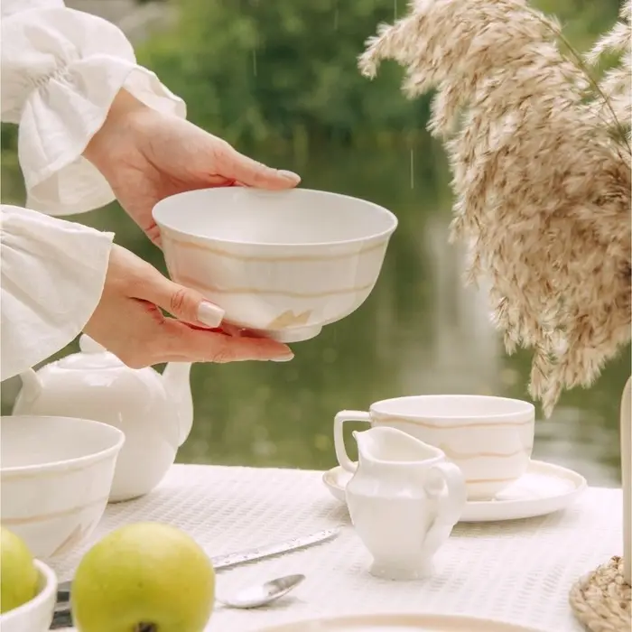 Салатники SL Home &laquo;Гатто&raquo;, 700 мл, d=15 см, набор 2 шт., фарфор, белые