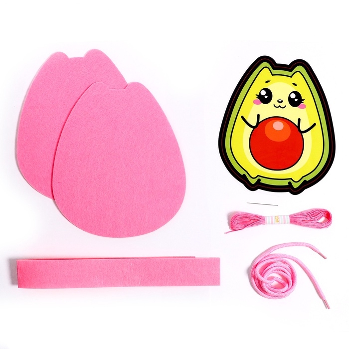 Набор для создания сумки из фетра «Авокотик» с термонаклейкой Набор для создания сумки из фетра «Авокотик» с термонаклейкой