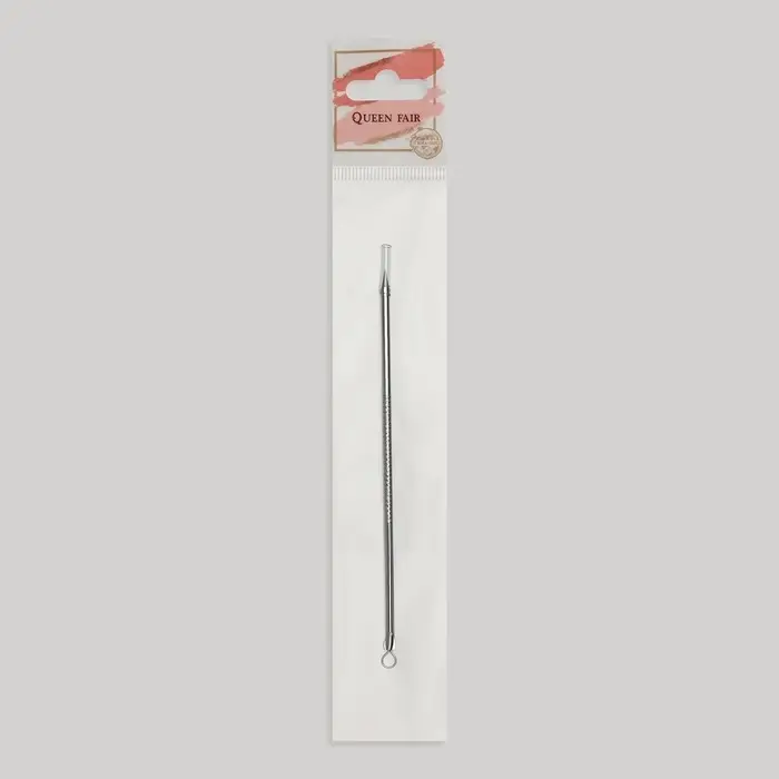 Игла косметологическая, двусторонняя, с петлёй, 12(±0.5) см, серебристая