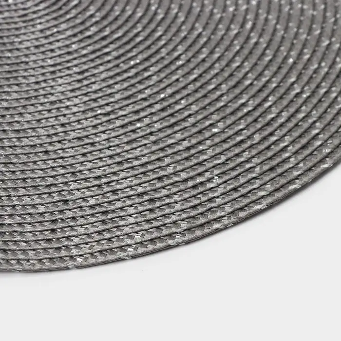 Набор салфеток сервировочных на стол Доляна &laquo;Рэй&raquo;, 4 шт., d=38 см, тёмно-серый