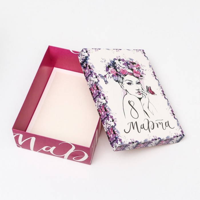 Коробка складная, "Весенний портрет"  24 х 17 х 8 см