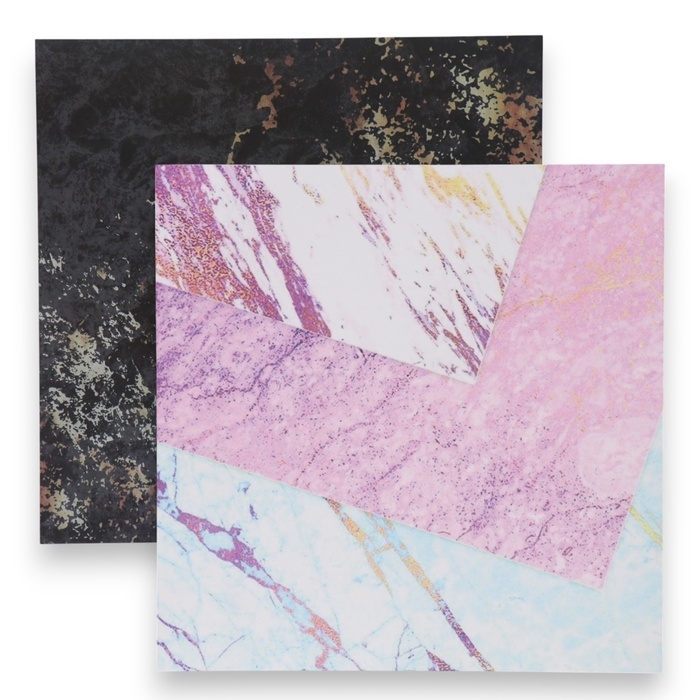 Фотофон двусторонний картон плотность 350 гр Фотофон двусторонний картон плотность 350 гр "Мрамор розовый и чёрный" 50х50 см