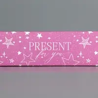 Коробка для конфет, кондитерская упаковка, 5 ячеек, «Present», 5 х 21 х 3.3 см