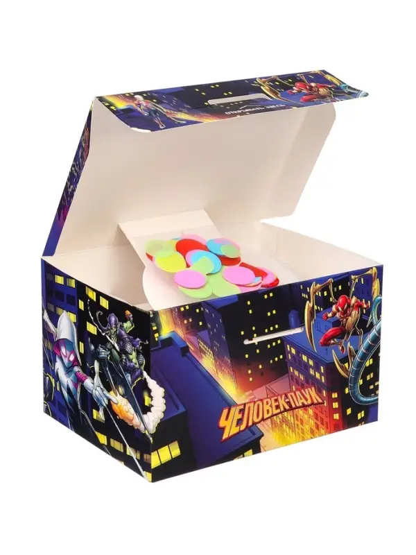 Бум-коробка сюрприз складная &laquo;Супергерой&raquo;, 20&times;15&times;12.5 см
