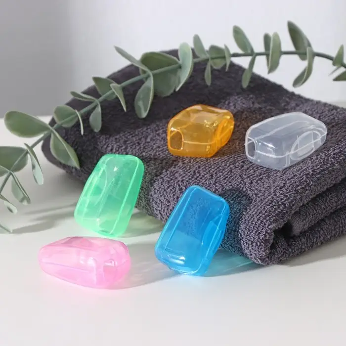 Набор футляров для зубной щётки, 5 шт., 4×2×1.7 см, пластик, МИКС