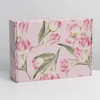 Коробка подарочная складная, упаковка, «Цветы», УФ-лак, 30.5 х 22 х 9.5 см Коробка подарочная складная, упаковка, «Цветы», УФ-лак, 30.5 х 22 х 9.5 см