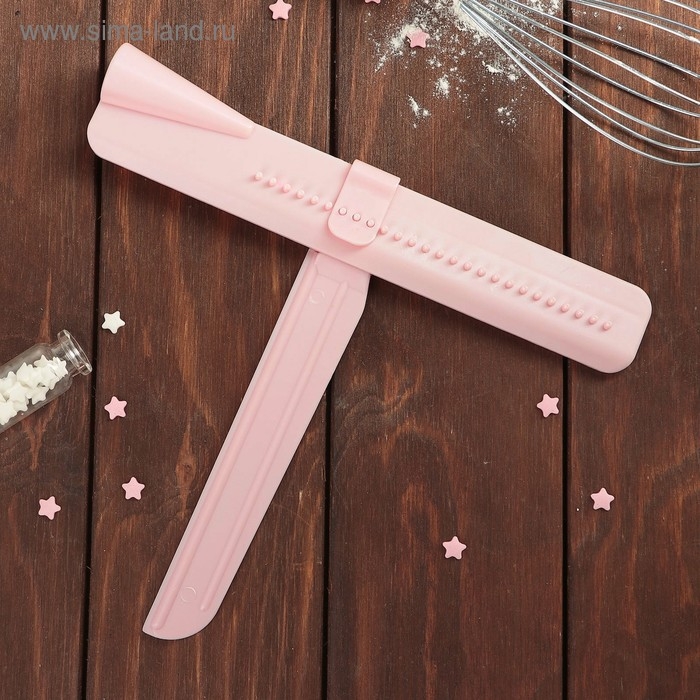 Шпатель кондитерский угловой Доляна, 2 части, 23,5×4,7×2,6 см Шпатель кондитерский угловой Доляна, 2 части, 23,5×4,7×2,6 см