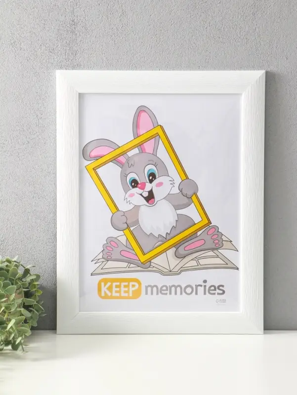 Фоторамка для фото 30х40 см "Luxe Elegance" пластик, белый, (пластик экран)