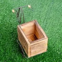 Декоративное кашпо для цветов &laquo;Велосипед&raquo;, 23&times;8&times;12 см, дерево, металл, Greengo
