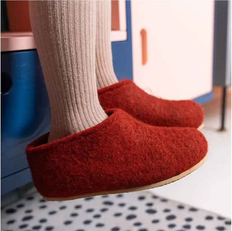 Домашние валенки Cant, красно-коричневые (терракот), размер 35