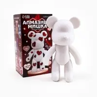 Алмазная мозаика на фигурке &laquo;Медведь с сердечками&raquo;
