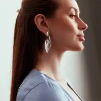 Серьги металл &laquo;Богема&raquo;, скрученный листок, цвет серебро