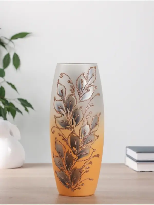 Ваза для цветов &laquo;Золотые лепестки&raquo;, 7.5&times;11&times;26 см, стекло