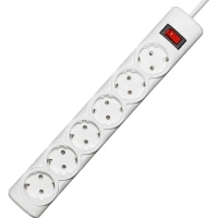 Сетевой фильтр PROGIX PG644 6р/10м/3,5кВТ/16А заземление, белый, ПВС 3х1.5