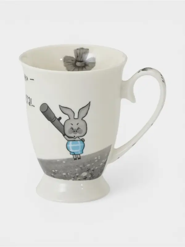 Кружка КОРАЛЛ &laquo;Ёжик в тумане&raquo;, 380 мл, фарфор, белая