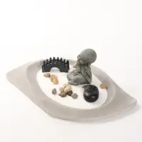 Сад камней &laquo;Смеющийся будда&raquo;, с подставкой для благовоний, 24&times;14.5&times;2 см