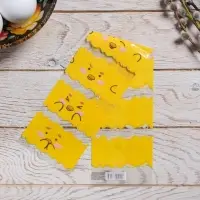 Термонаклейки на 7 яиц &laquo;Весёлые цыплята&raquo; на пасху, 7,3 х 34,2 см.